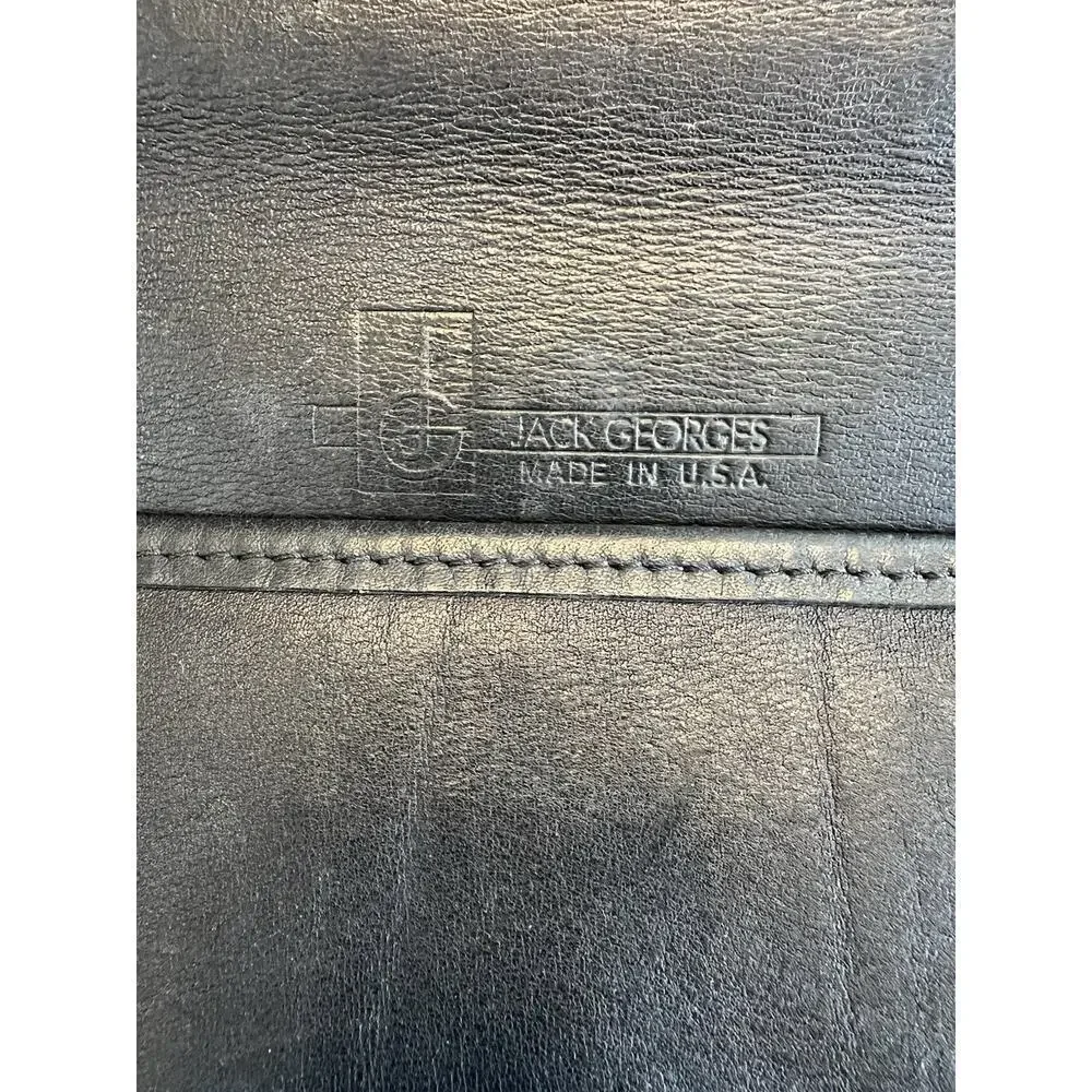 Jack Georges‎ University Professional Leather Briefcase Messenger Bag USA VTG